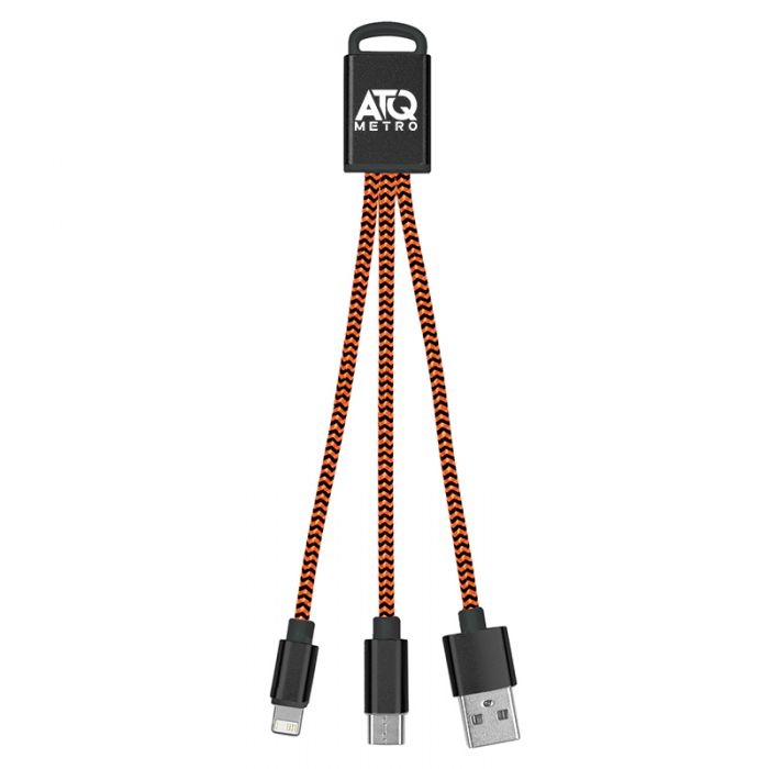3-in-1 Braided Charging Cable